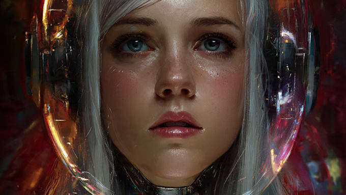 design stunning sci fi portrait art