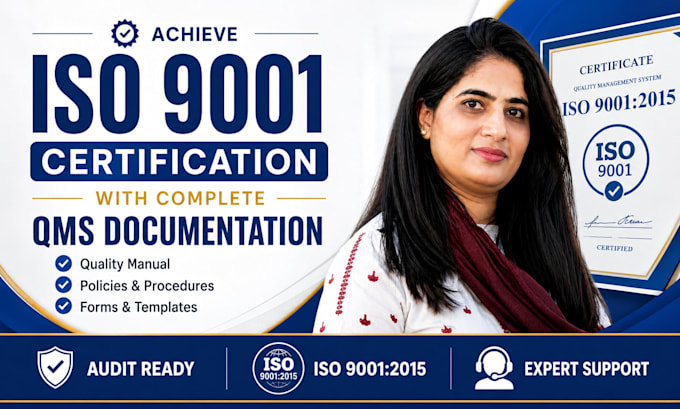 help you to achieve iso 9001 certification with complete qms documentation