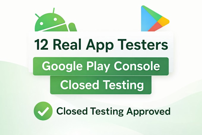 Do app testing with real 12 testers for google play console closed ...
