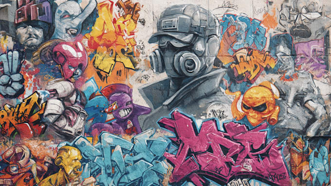 make real graffiti and characters on the wall
