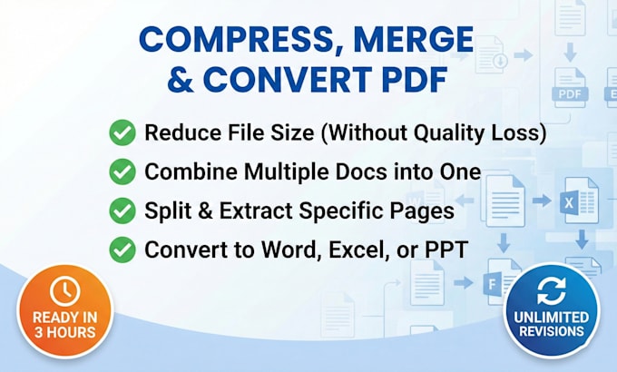 compress, merge, convert, and split pages in your multiple page PDF documents