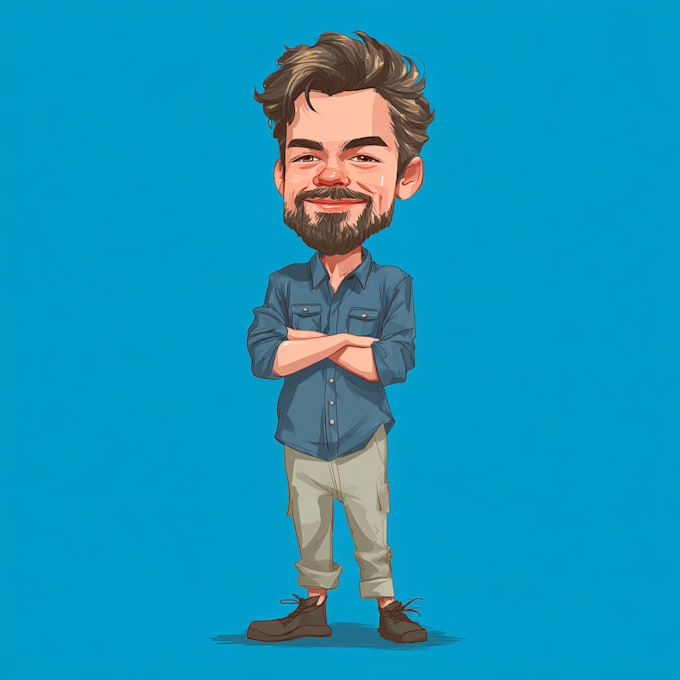 draw cartoon avatar, cartoon character, caricature, logo