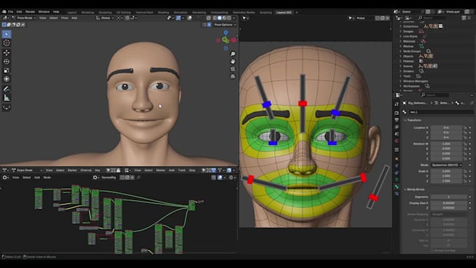 Rig 3d character, vrc avatar, ik fk, facial rig, face tracking, unity ...