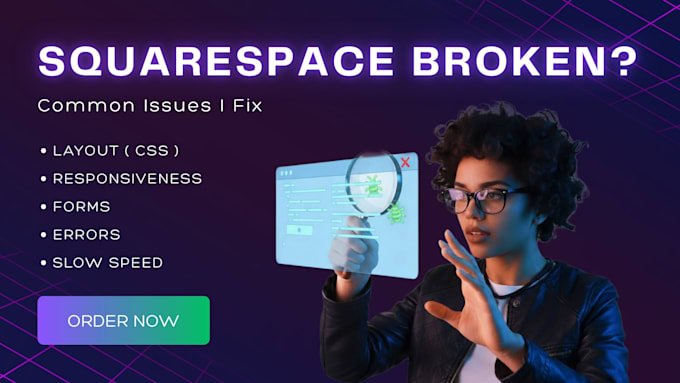 fix any squarespace issue, error, or broken section fast