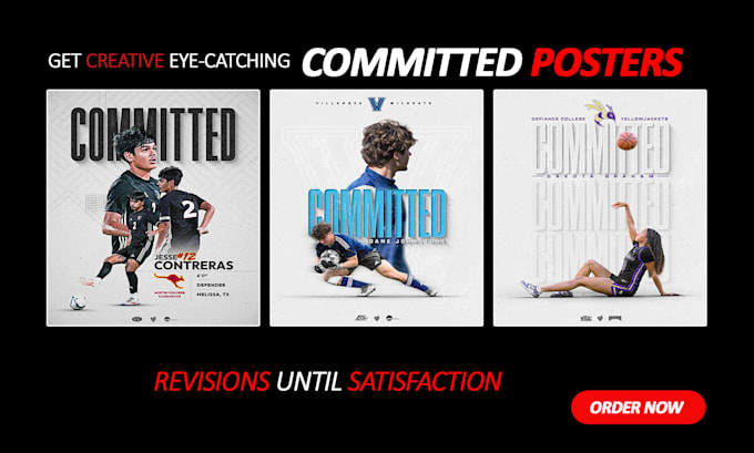 design sports graphics posters and committed edits