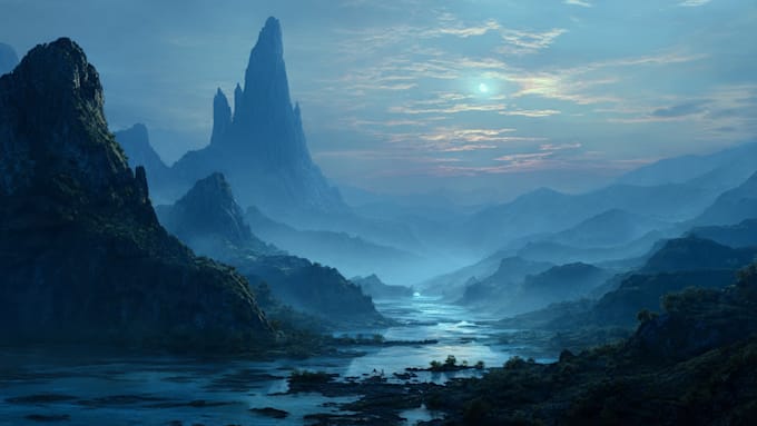 design amazing fantasy landscape