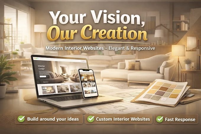 create a modern interior design website