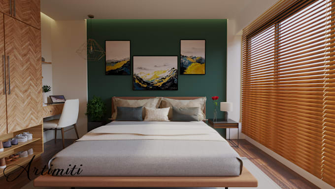 be your 3d interior designer of livingroom, bedroom, kitchen