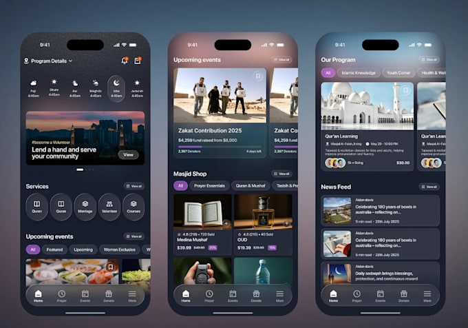 develop islamic app mosque finder app islamic learning app