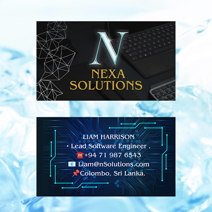 design unique double sided business cards