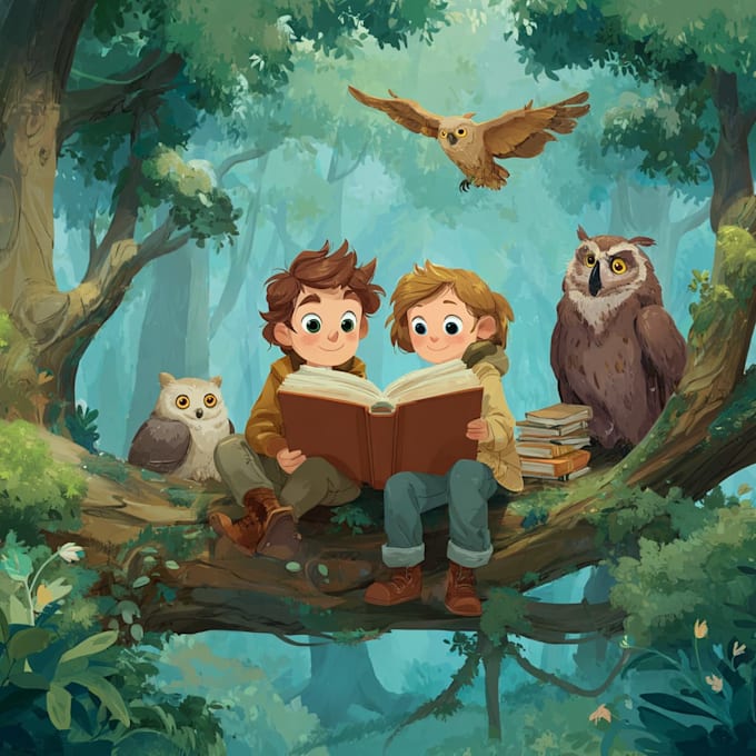 create stunning children book illustration package for KDP