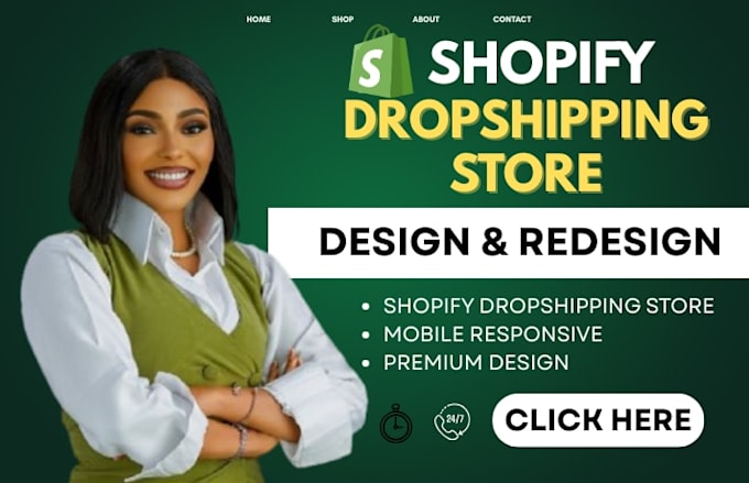 design shopify dropshipping store shopify store setup