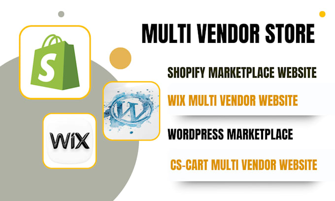 shopify multi vendor ecommerce website wix wordpress cs cart marketplace website