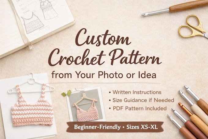 create a custom crochet pattern from photo or idea