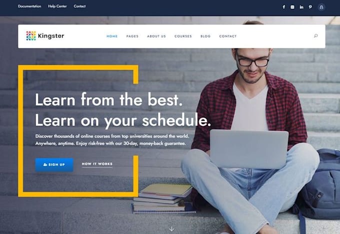 build saas demo elearning website app learndash wordpress website preview lms