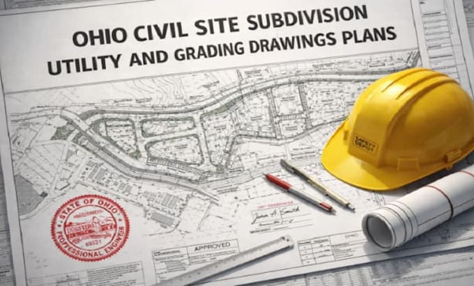 Grading Chart Ohio Pe gestempelde ohio civiele site subdivisie nutsvoorzieningen en ...