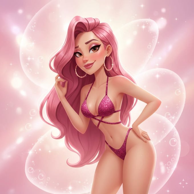create pin up and cartoon illustrations