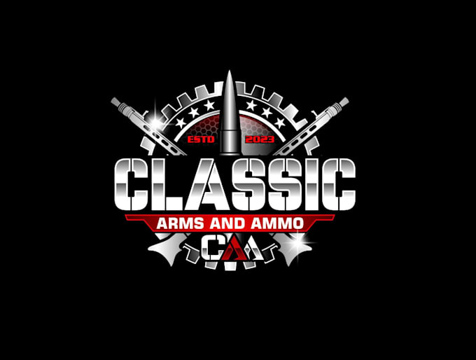 create creative and good looking gun shop logo design