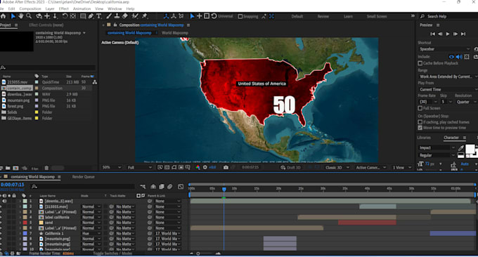 create a map animation and a route animation