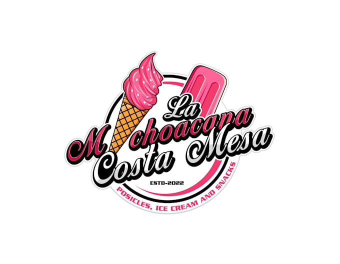 create exclusive and marvelous ice cream logo design
