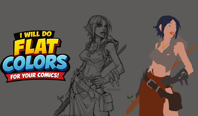 flat colors for your comics or manga, professionally styled