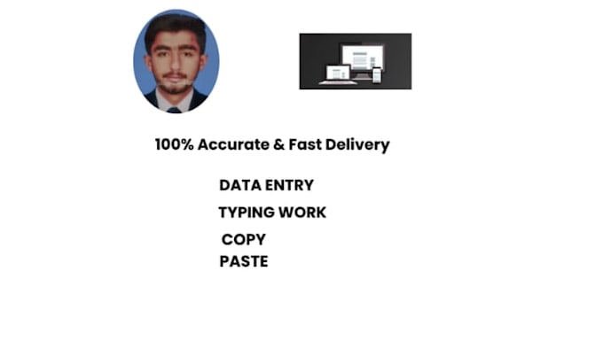 do accurate data entry, copy paste and typing work