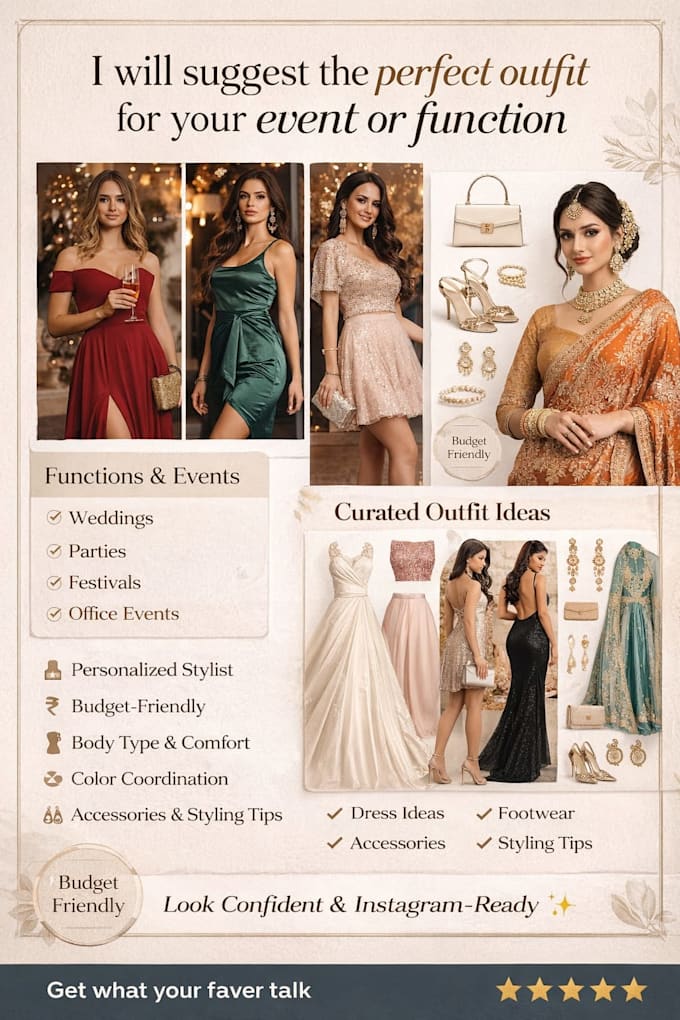 suggest the perfect outfit for your event or function