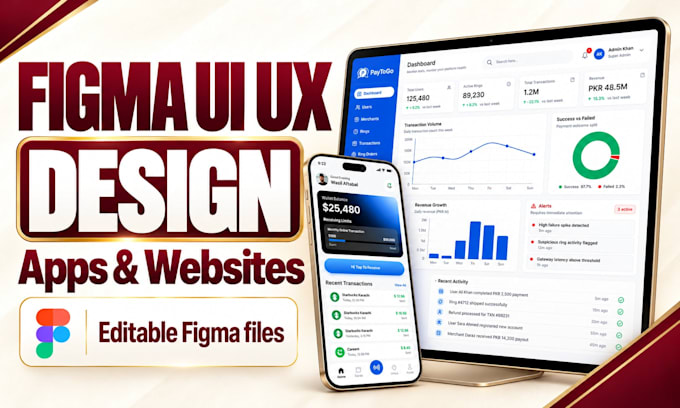 design mobile app UI UX in figma with a clickable prototype