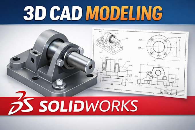 create 3d cad models and mechanical parts in solidworks