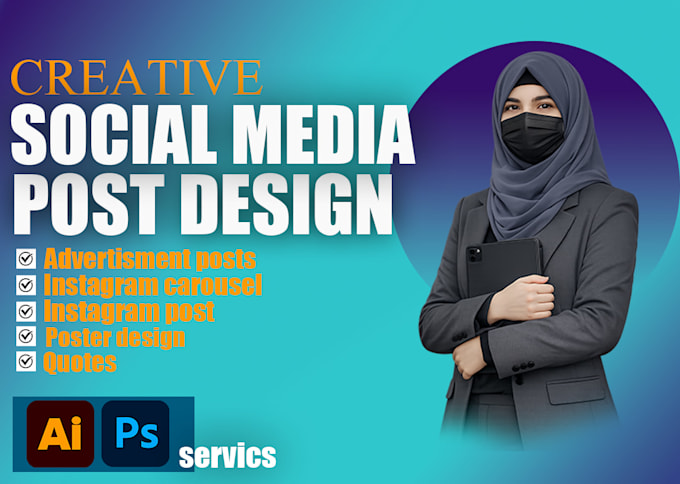 design attractive social media post and advertisement posts