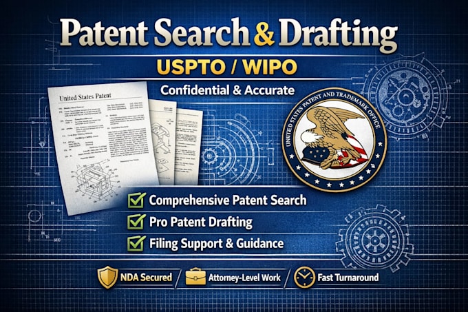 do patent search, patent drafting, and uspto provisional patent application