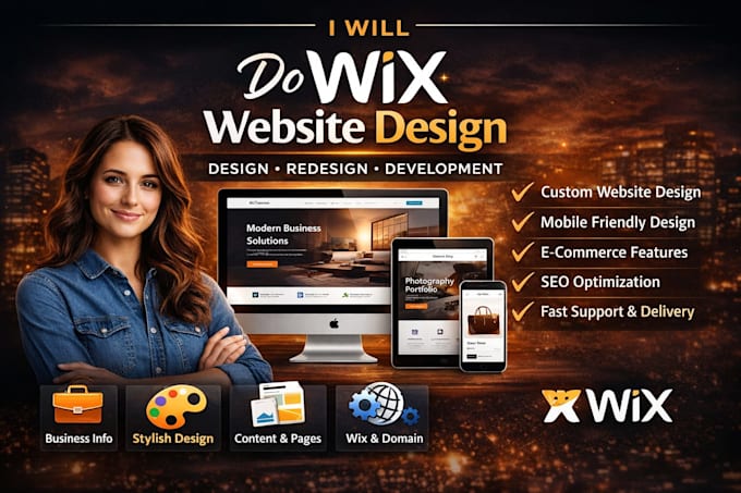 build wix website design, redesign wix website development landing page studio