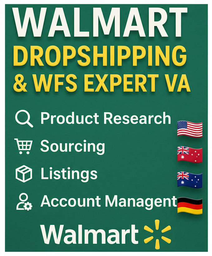be your walmart dropshipping virtual assistant wfs va