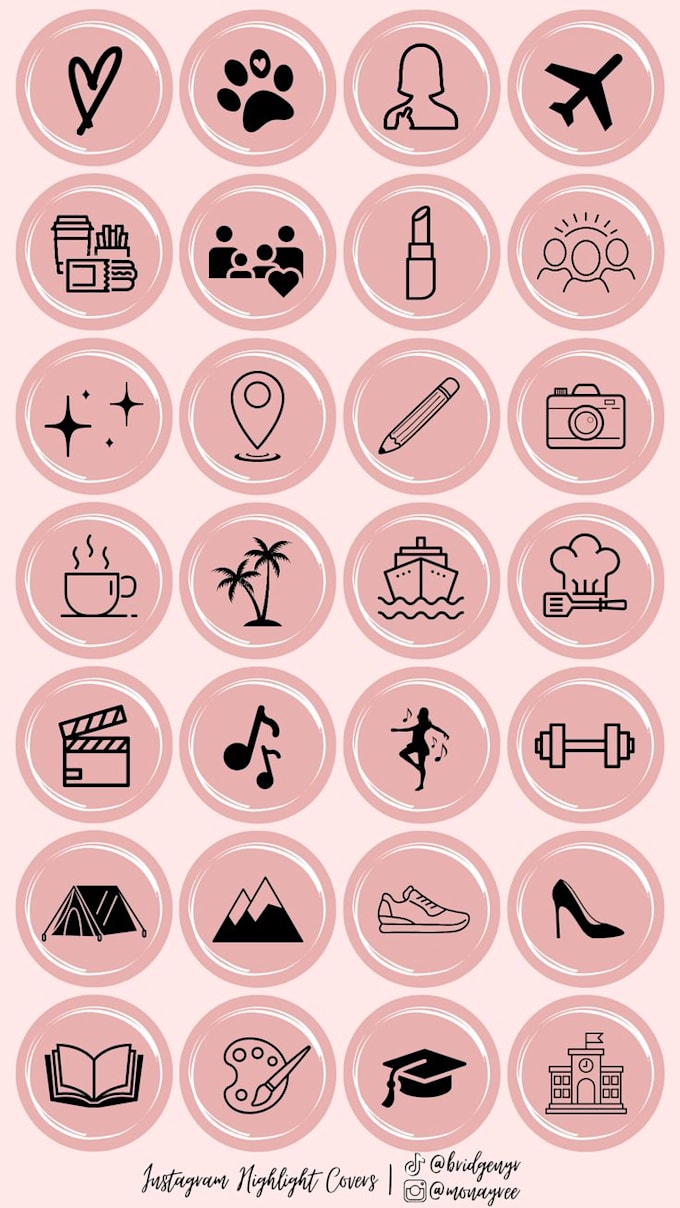do icons for instagram highlights
