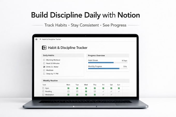 help you build daily discipline with a notion tracker
