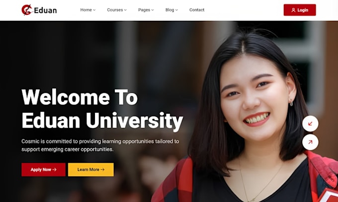 build school website kindergarten elearning education university portal website