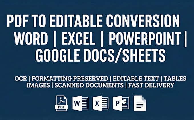 convert pdf to editable files for you