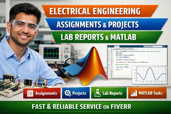 do electrical engineering assignments projects lab reports matlab