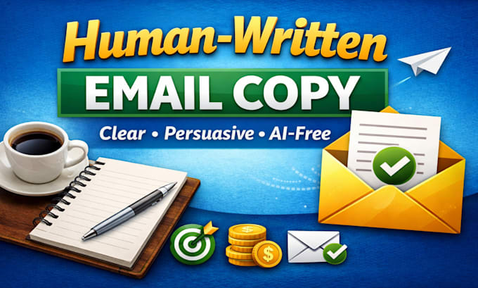 write human written sales and marketing email copy