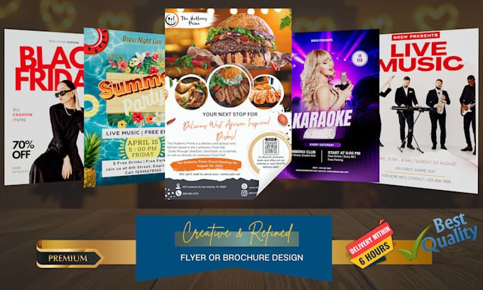 design professional business flyer, poster or marketing flyer