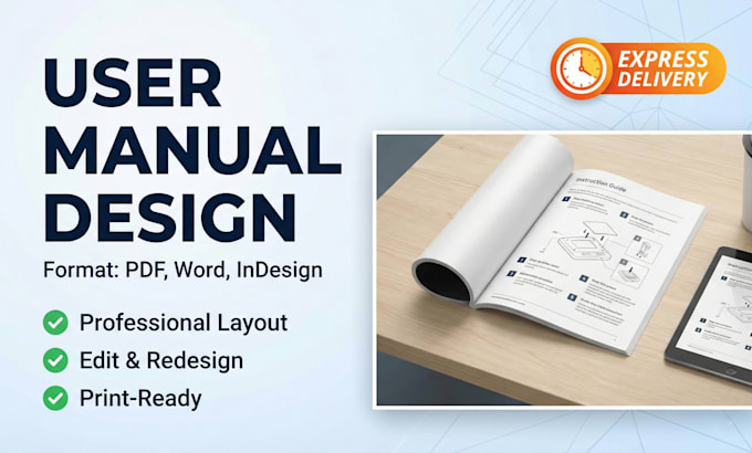 design, create, or redesign your user manual, instruction guide, and PDF book