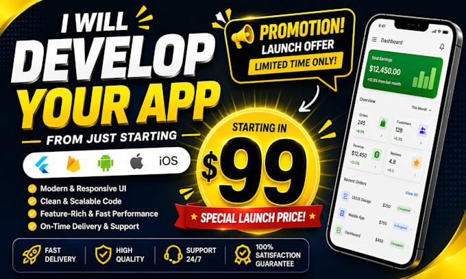 do flutter app development as mobile app developer