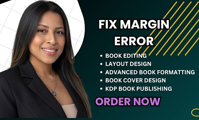 fix margin error, formatting ,children book, layout setting for amazon kdp
