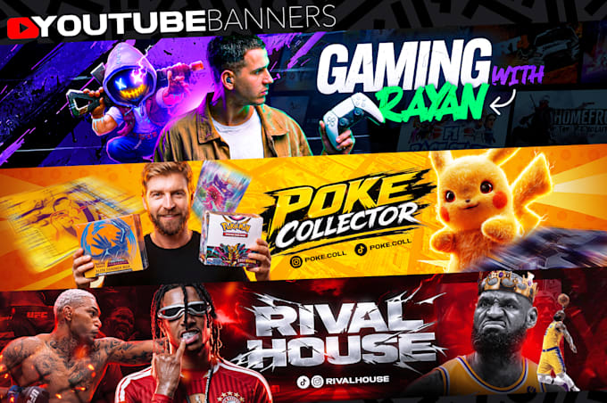 create a youtube banner and logo
