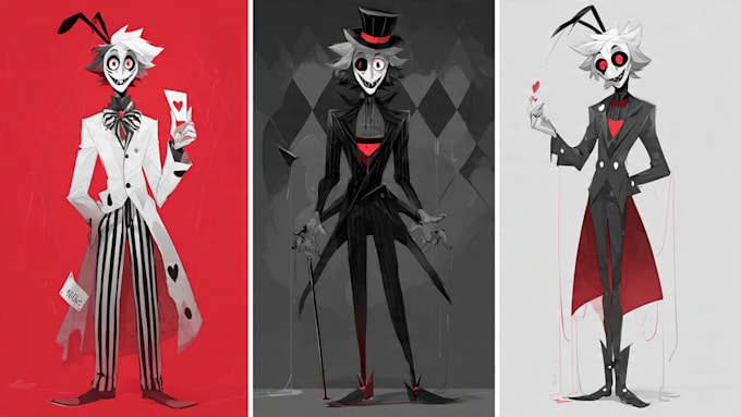 draw you as hazbin hotel character