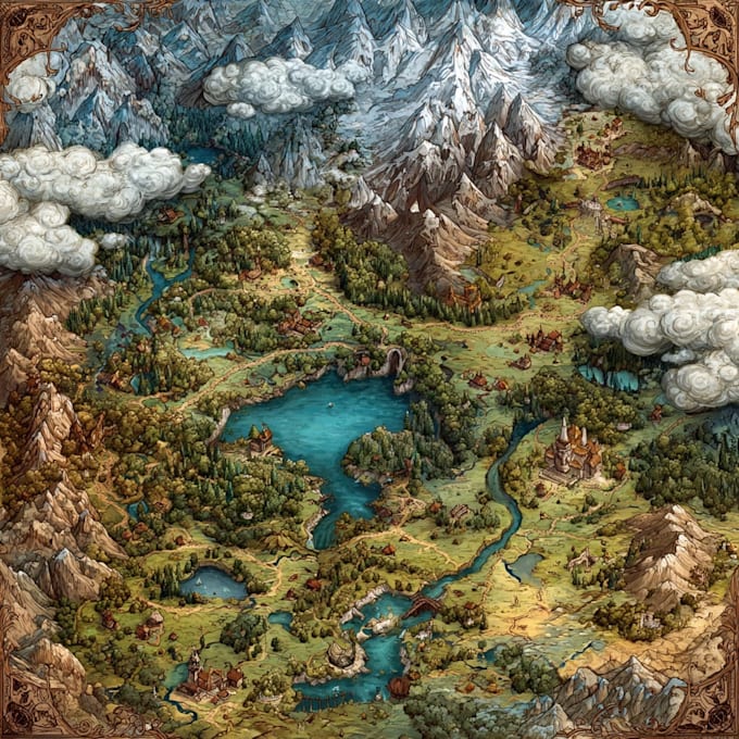 do gorgeous fantasy game map design