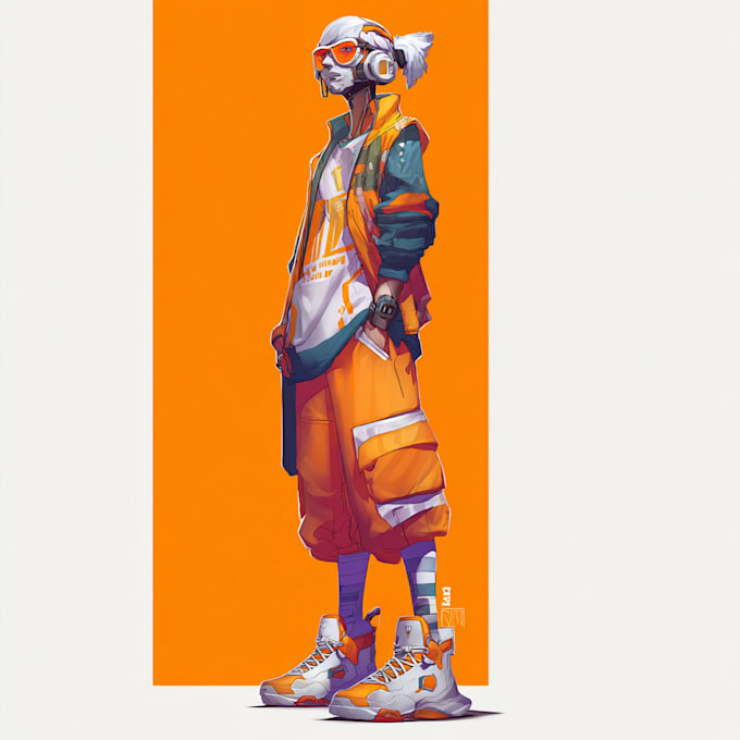 design anime character , cyberpunk character