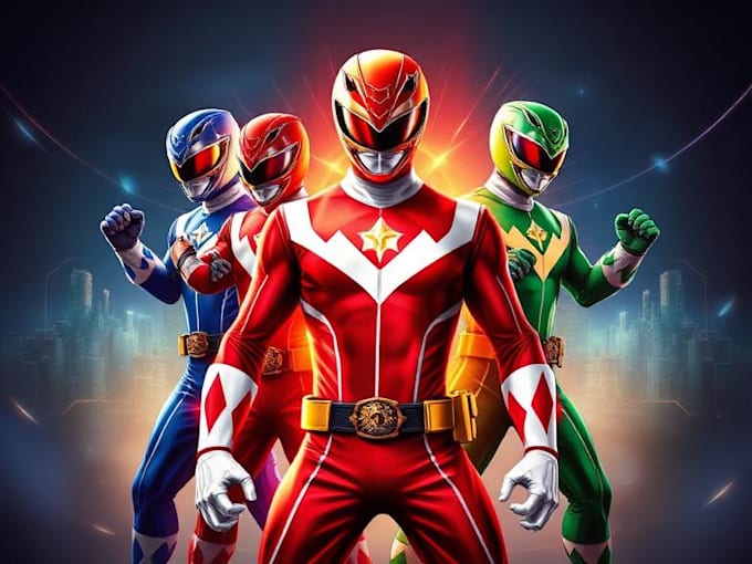 Create amazing power rangers design and super hero by Greenwood83 | Fiverr