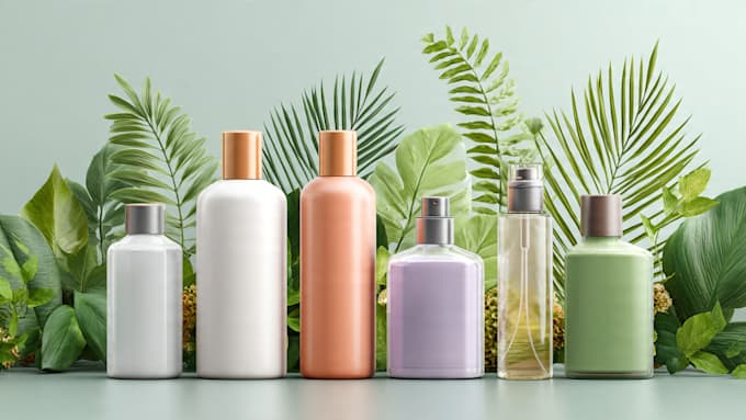 design cosmetic bottle label or skincare packaging