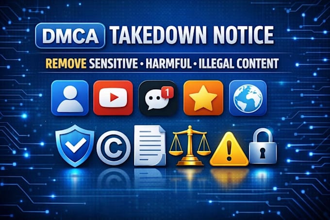 takedown, remove defamatory and harassing content under dmca